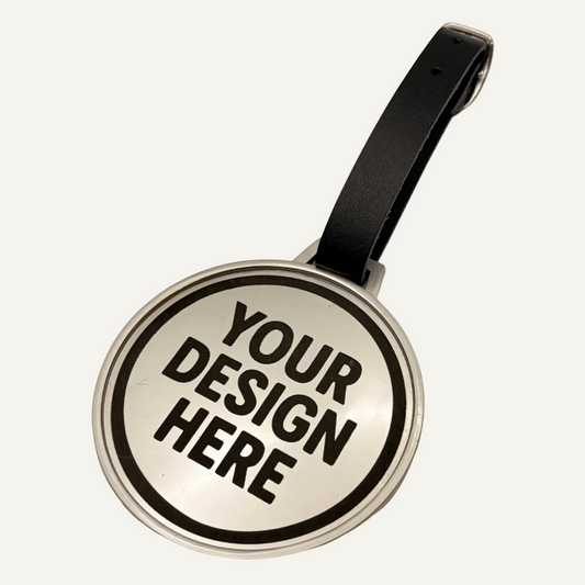 Personalised Laser Engraved Golf Bag Tag - chrome
