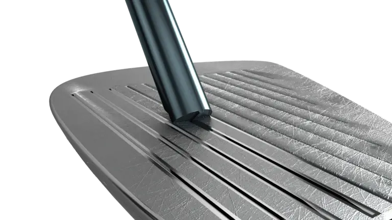 Golf Club Face - Groove Sharpening service restoring grooves on a golf club face for improved performance.