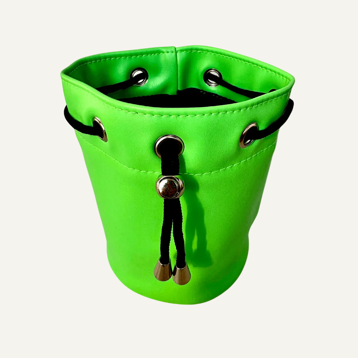 Bright green Golf Valuables & Accessory Pouch designed for storing essentials on the golf course.