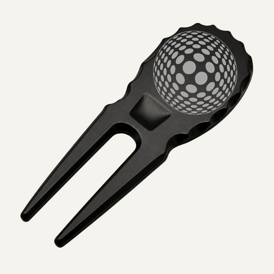 Optical Illusion Divot Tool designed with a unique ball pattern, perfect for adding fun to your golf game.
