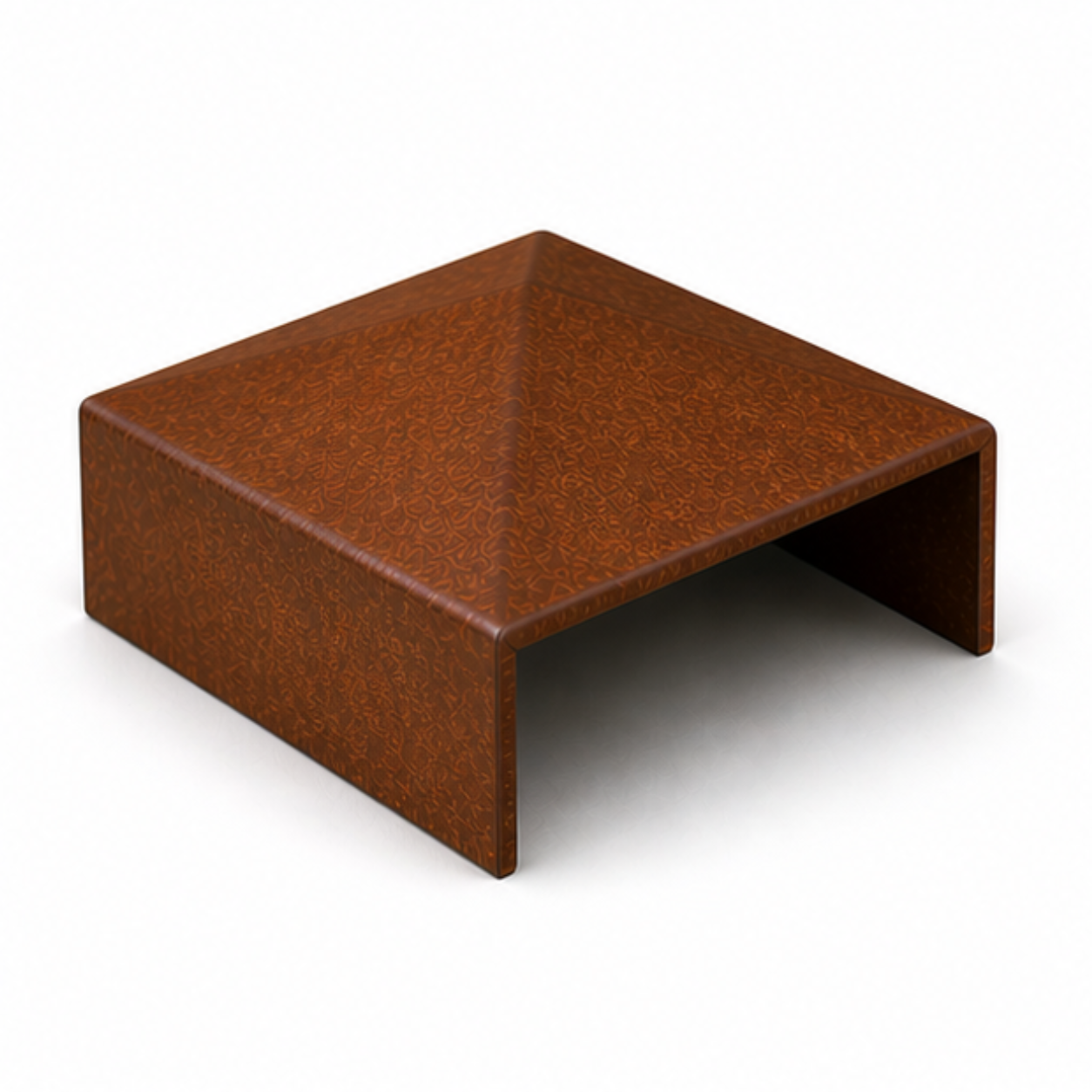 Corten steel post cap