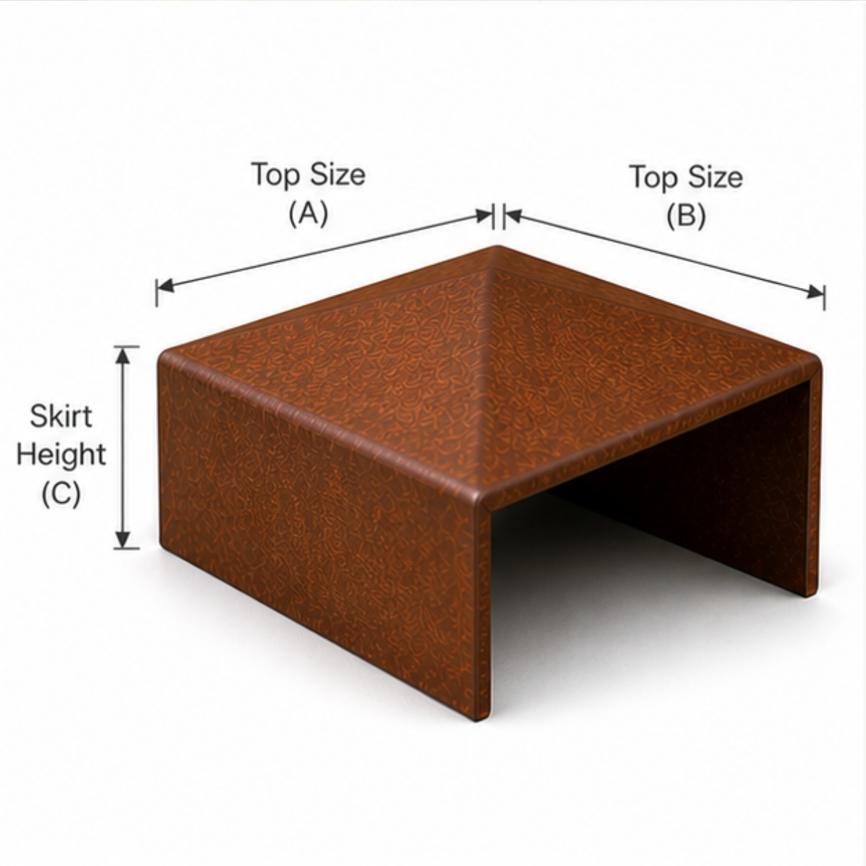 Corten steel post cap