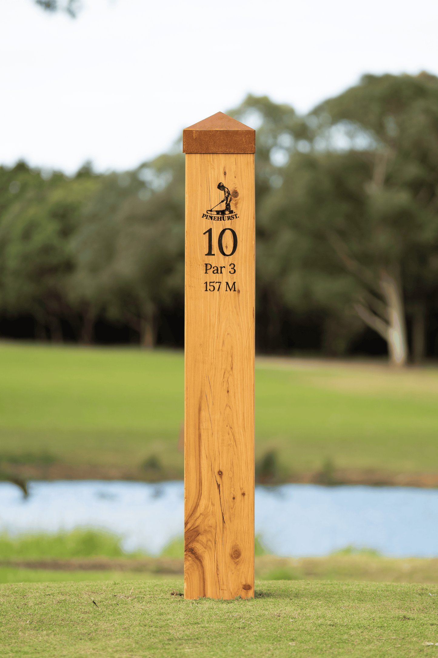 Cypress post Tee Signage