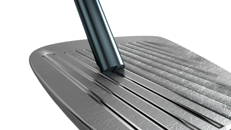 Golf Club Face - Groove Sharpening service restoring grooves on a golf club face for improved performance.