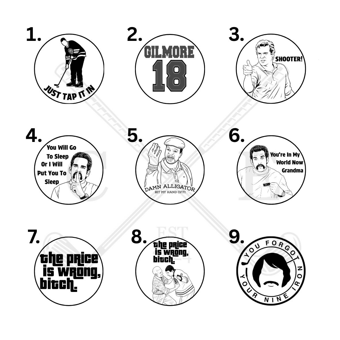 "Happy Gilmore" Ball Markers