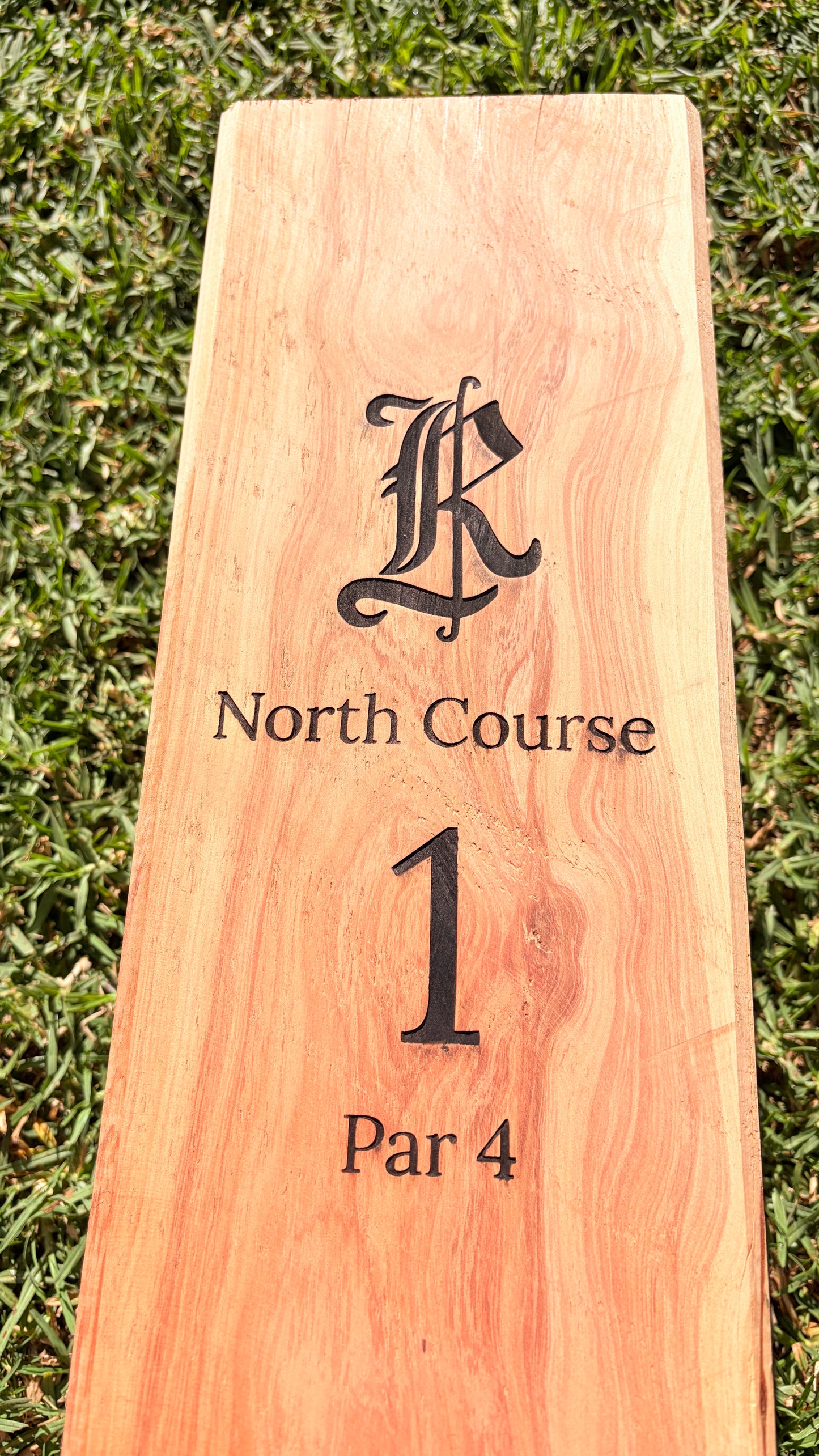 Cypress post Tee Sign
