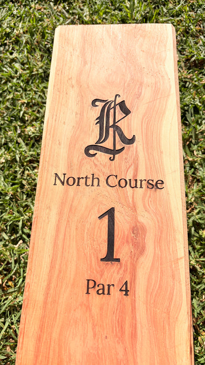 Cypress post Tee Sign