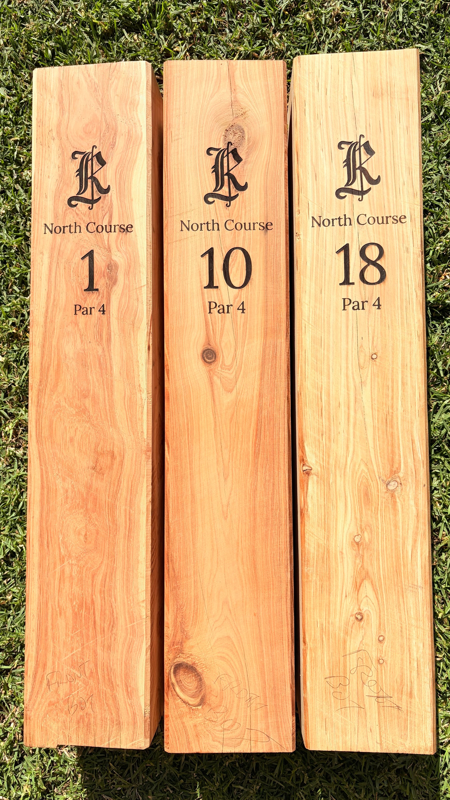 Cypress post Tee Sign