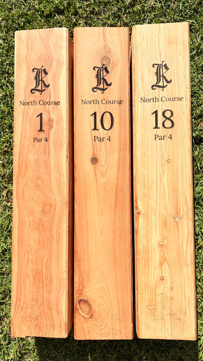 Cypress post Tee Sign