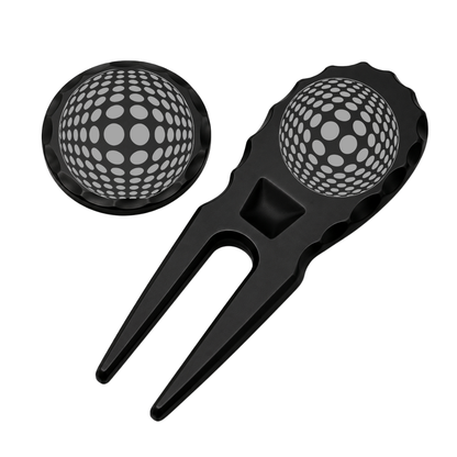 Optical illusion Ball Marker & Divot Tool Set