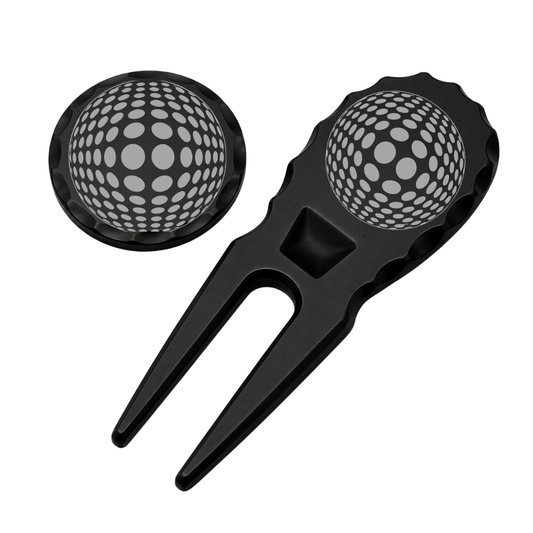 Optical illusion Ball Marker & Divot Tool Set