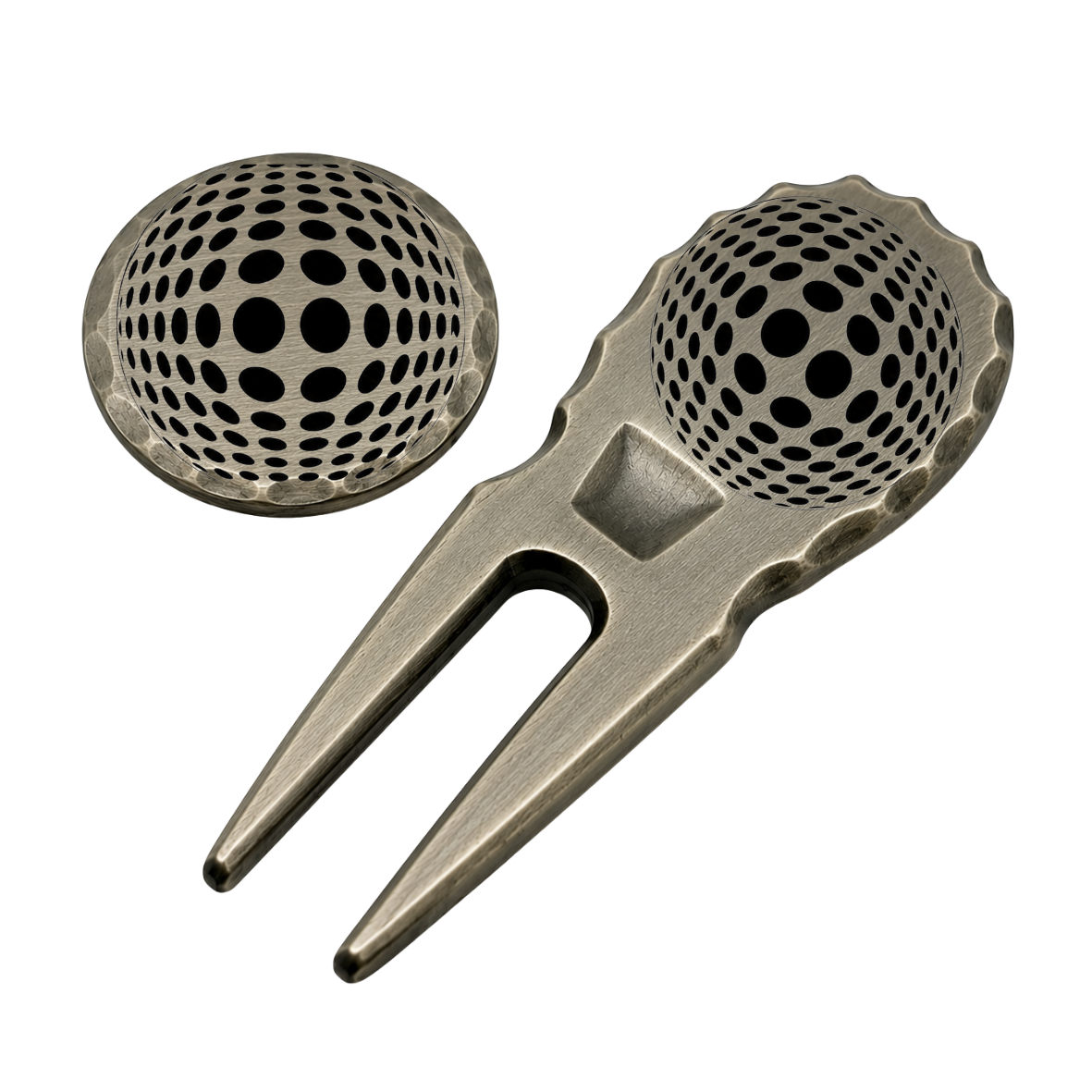 Optical illusion Ball Marker & Divot Tool Set