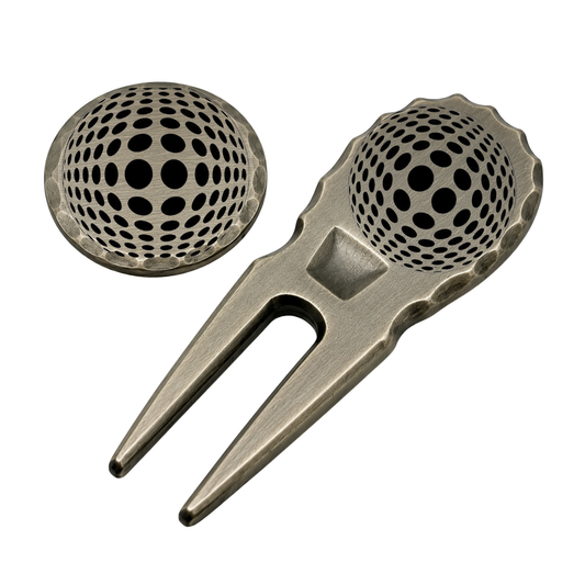 Optical illusion Ball Marker & Divot Tool Set