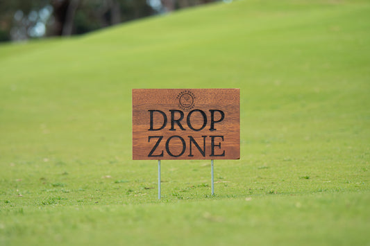 Laser Engraved Merbau Course Sign
