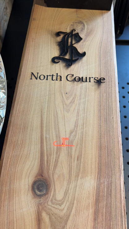 Cypress post Tee Sign